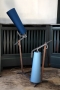 Reinhard Dienes-la grande  // room lamp // steel, walnut & textil -1