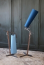 Reinhard Dienes-la grande  // room lamp // steel, walnut & textil -2