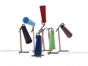 Reinhard Dienes-la grande  // room lamp // steel, walnut & textil -3