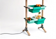 Reinhard Dienes-Sunday // Kitchen Grocery // Wood and bended steel  180 x 55 x 35 cm -4