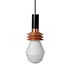 Boetto-Satined glass and copper pendant lamp