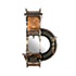 Boetto-Wall mirror, ebonized wood with inlays