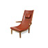 Boetto-“Senna” nutwood and leather armchair