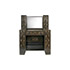 Boetto-Oak vanity with carved panels