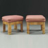 Christie`s-Bamboo wrapped stools, pair