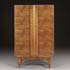 Christie`s-Brass inlaid walnut armoire