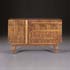 Christie`s-Brass inlaid walnut commode