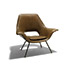 Della Rocca-Pair of metal and synthetic leather armchairs