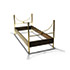 Della Rocca-Pair of brass and rosewood beds