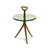 Della Rocca-Round crystal and wood coffee table