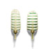 Della Rocca-Pair of Murano glass sconces with green and white stripes