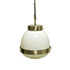 Della Rocca-Glass and nickel-plated brass pendant lamp, mod. 'Delta'