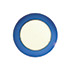 Della Rocca-Round mirror with blue curved glass frame