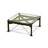 Della Rocca-Rosewood coffee table with crystal top