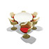 Della Rocca-Table and six 'Tulip' chairs