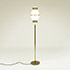 Della Rocca-Brass, lacquered metal and opal plexiglass floor lamp