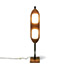 Della Rocca-Wood, metal an satined glass floor lamp