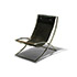 Della Rocca-Leather and steel armchair