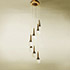 Della Rocca-Copper and opaline glass chandelier