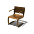 Della Rocca-Pair of bent laminated wood chairs