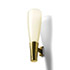Della Rocca-Pair of brass and opaline glass sconces