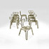 Della Rocca-Eight nickel-plated metal chairs