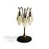 Della Rocca-Cast iron, brass and opaline glass table lamp