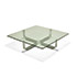 Della Rocca-Chrome-plated coffee table, crystal top