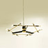 Della Rocca-Pair of brass and black metal chandeliers