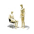 Della Rocca-'Adamo ed Eva', two resin manikins