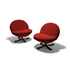 Della Rocca-Pair of upholstered armchairs