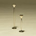 Della Rocca-Two 'Foglia' silver candle holders