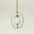 Della Rocca-Polished brass and glass pendant lamp