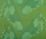 "Design Feet" fabric wall panel