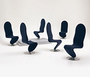Set of six "1-2-3 Chairs"