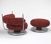 Easy chair S 401 and stool S 400