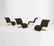 Rare lounge chairs, set of four