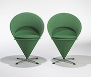 Cone chairs, pair