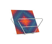 Chequerboard fabric on frame