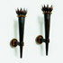 Tajan-Pair of wall lamps Cornets
