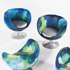 Tajan-Suite of four armchairs