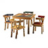 Wannenes Art Auctions-Wooden table and four chairs