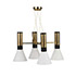 Wannenes Art Auctions-Brass and glass ceiling lamp