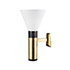 Wannenes Art Auctions-Pair of brass and glass sconces