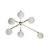 Wannenes Art Auctions-Brass and glass ceiling lamp