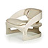 Wannenes Art Auctions-Curved wood armchair