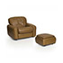 Wannenes Art Auctions-Leather armchair / ottoman "Piumotto"