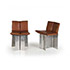 Wannenes Art Auctions-Four italian metal and leather chairs