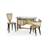 Wannenes Art Auctions-Vinyl leather and crystal desk with two chairs
