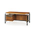 Wannenes Art Auctions-Rosewood and metal office desk